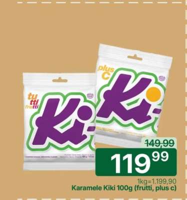 Karamela Kiki 100g (frutti, plus c)