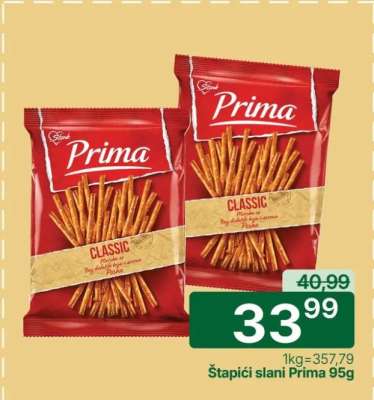 Štapići slani Prima 95g