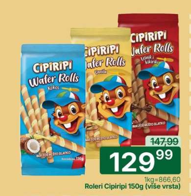 Roler Cipiripi 150g (više vrsta)