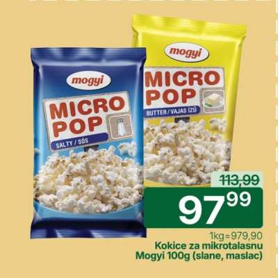 Kokice za mikrotalasnu Mogyi 100g (slane, maslac)