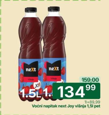 Voćni napitak next Joy višnja 1,5l pet