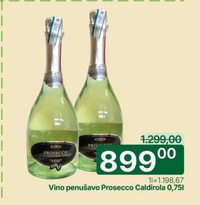 Vino penušavo Prosecco Caldirola 0,75l