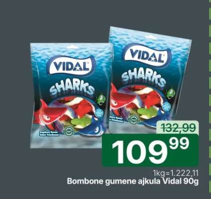 Bombone gumene ajkula Vidal 90g