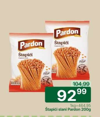 Štapići slani Pardon 200g
