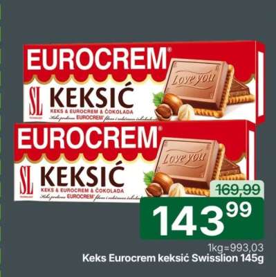 Keks Eurocrem keksić Swisslion 145g