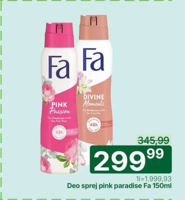 Deo sprej pink paradise Fa 150ml