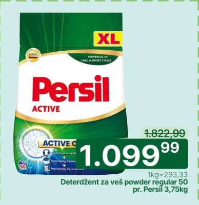 Deterdžent za veš powder regular 50 pr. Persil 3,75kg