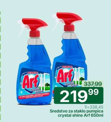 Sredstvo za staklo pumpica crystal shine Arf 650ml
