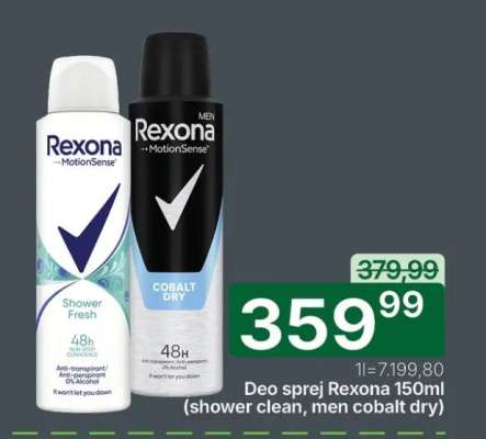 Deo sprej Rexona 150ml