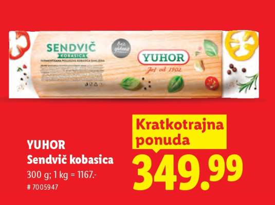 YUHOR sendvič kobasica