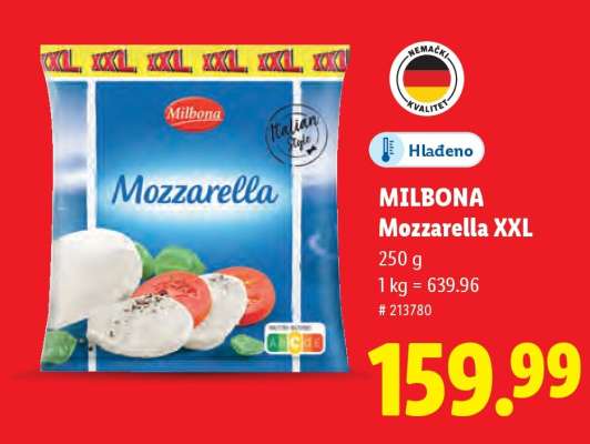 Milbona Mozzarella XXL