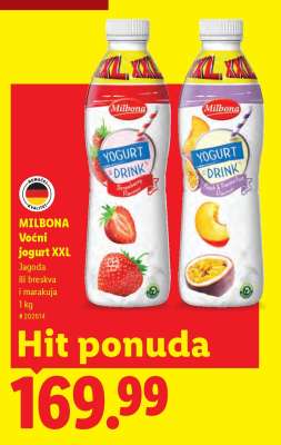 Milbona Voćni jogurt XXL
