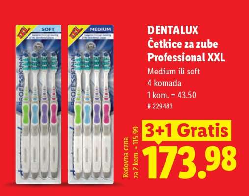 Dentalux Četkice za zube Professional XXL