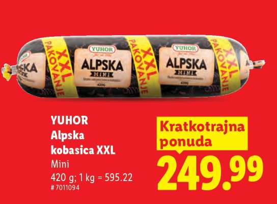 YUHOR Alpska kobasica XXL