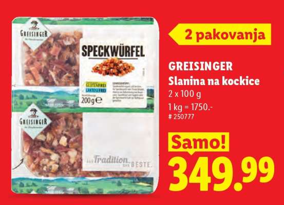 Greisinger Slanina na kockice