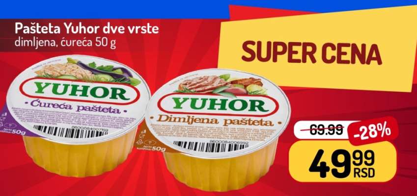 Pašteta Yuhor dve vrste