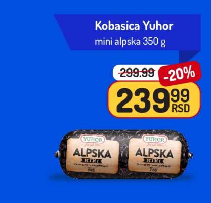 Kobasica Yuhor mini alpska 350 g
