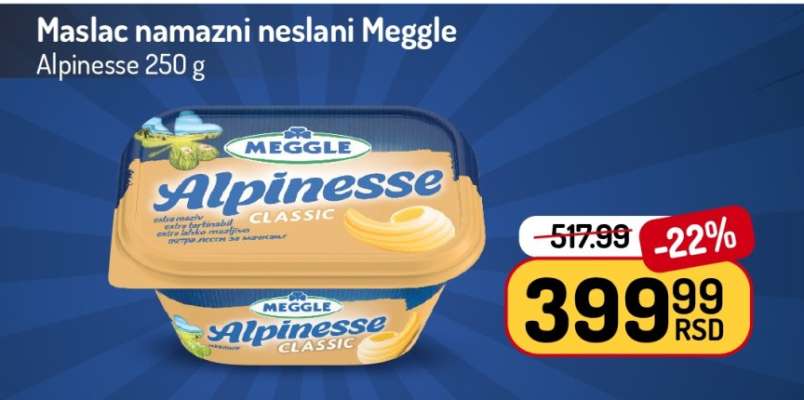 Maslac namazni neslani Meggle Alpinésse 250 g