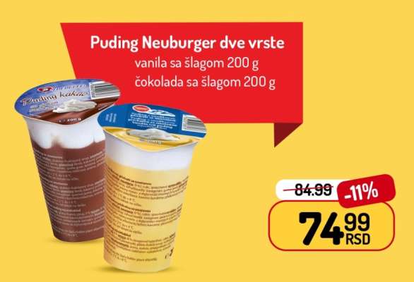 Puding Neuburger dve vrste