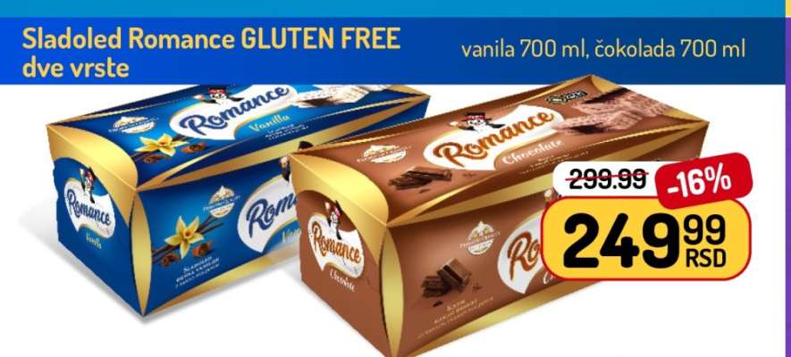 Sladoled Romance gluten free