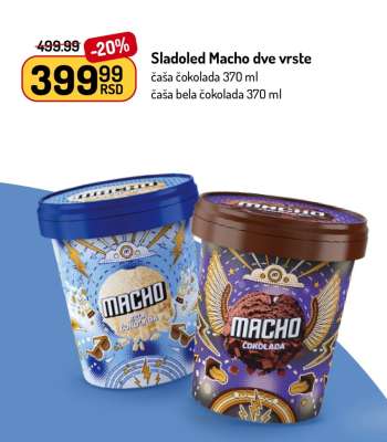 Sladoled Macho dve vrste
