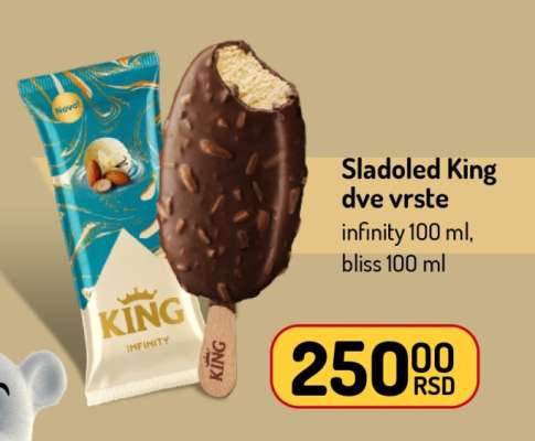 Sladoled King dve vrste