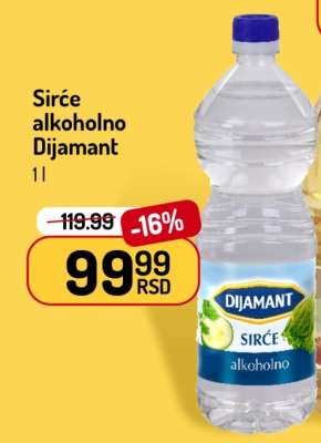 SIRĆE alkoholno Dijamant
