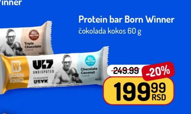 Protein bar Born Winner čokolada kokos 60 g
