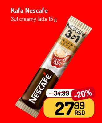Kafa Nescafe 3u1 creamy latte 15 g