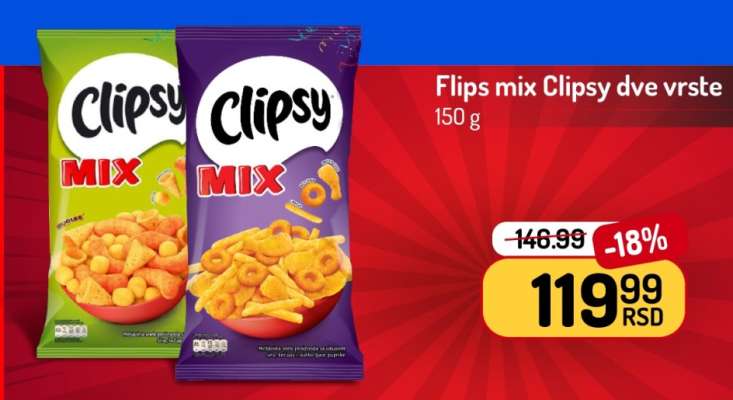 Flips mix Clipsy dve vrste