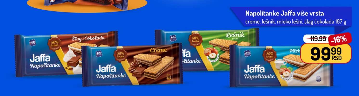 Napolitanke Jaffa više vrsta