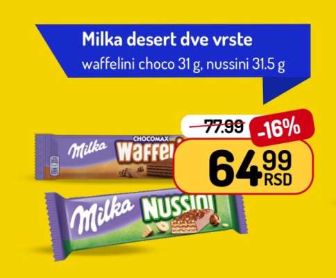 Milka desert dve vrste