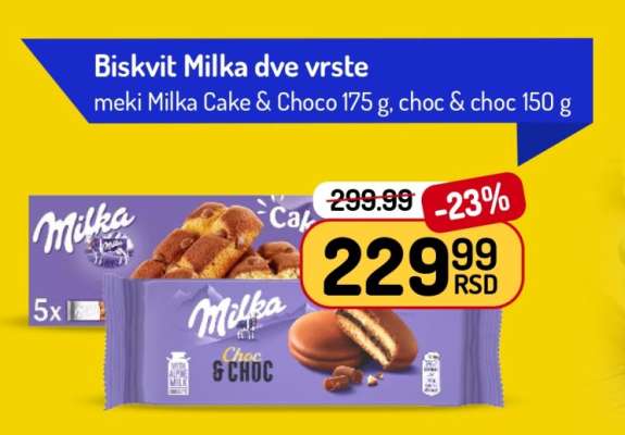 Biskvit Milka dve vrste