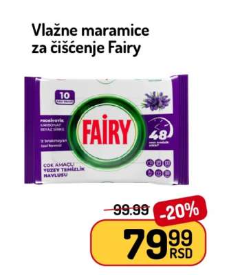 Vlažne maramice za čišćenje Fairy