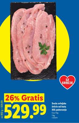 Sveže svinjske šnicle od buta XXL pakovanje