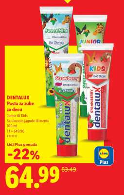 DENTALUX Pasta za zube za decu
