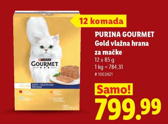 Purina Gourmet Gold vlažna hrana za mačke