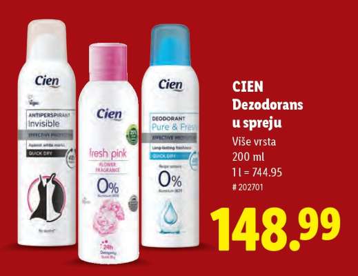 Cien Dezodorans u spreju
