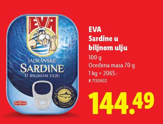 EVA SARDINE u biljnom ulju