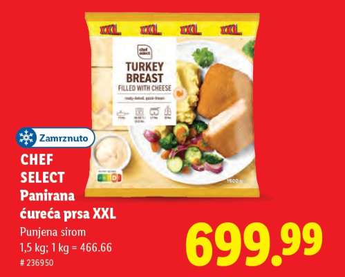 CHEF SELECT Panirana ćureća prsa XXL