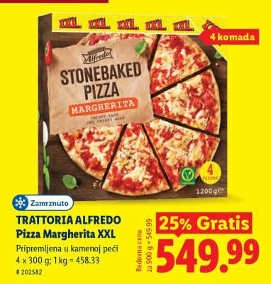 Trattoria Alfredo Pizza Margherita XXL