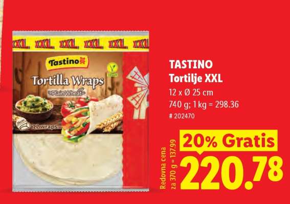 Tastino Tortilje XXL