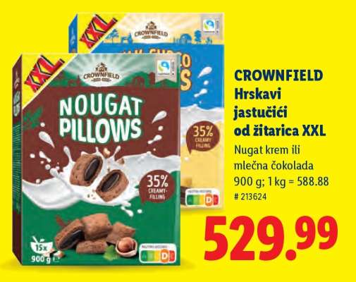 Crownfield Hrskavi jastučići od žitarica XXL