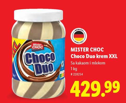 Mister Choc Choco Duo krem XXL