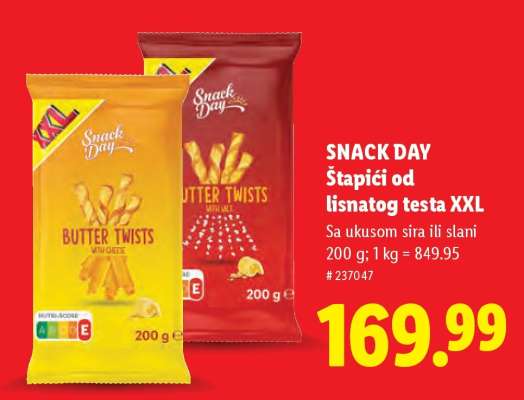 Snack Day Štapići od lisnatog testa XXL