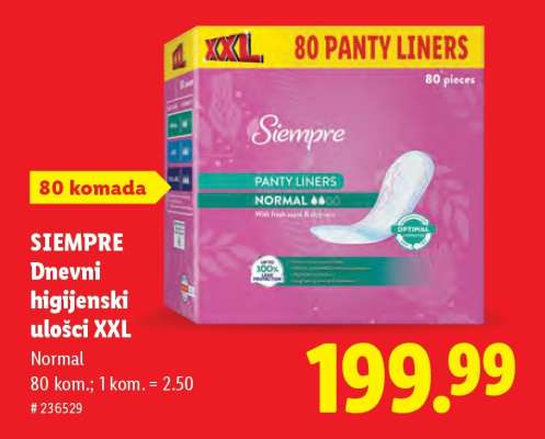 Siempre Dnevni higijenski ulošci XXL