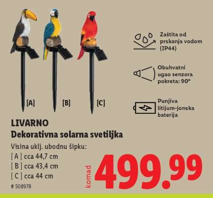 LIVARNO Dekorativna solarna svetiljka