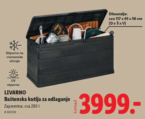 LIVARNO Baštenska kutija za odlaganje