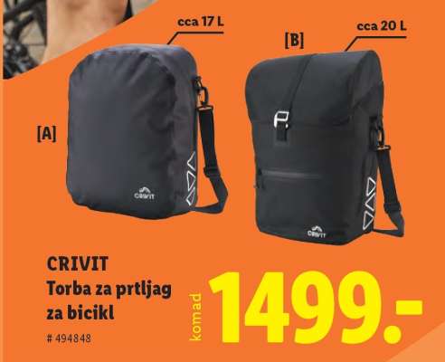 CRIVIT Torba za prtljag za bicikl