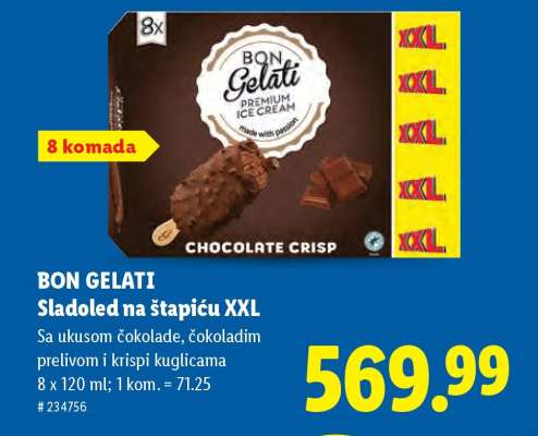 Bon Gelati Sladoled na štapiću XXL